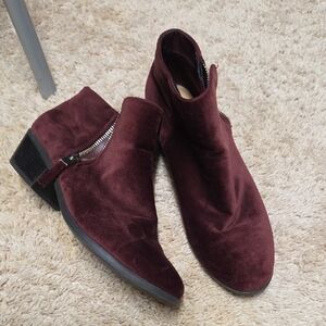 Call It Spring Maroon Ankle Booties